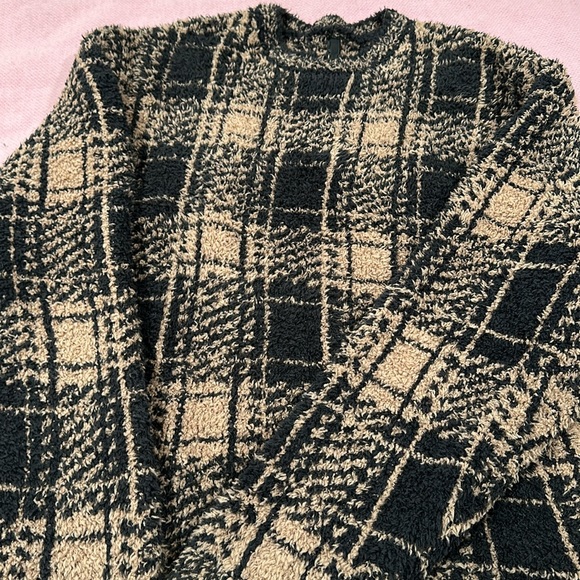 Skims cozy knit pullover onyx plaid sweeter - Picture 10 of 12